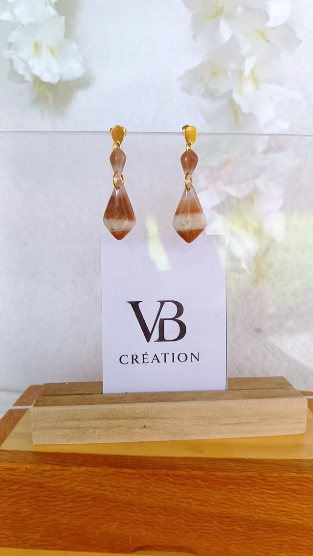 Losanges pendentes marrons opaques