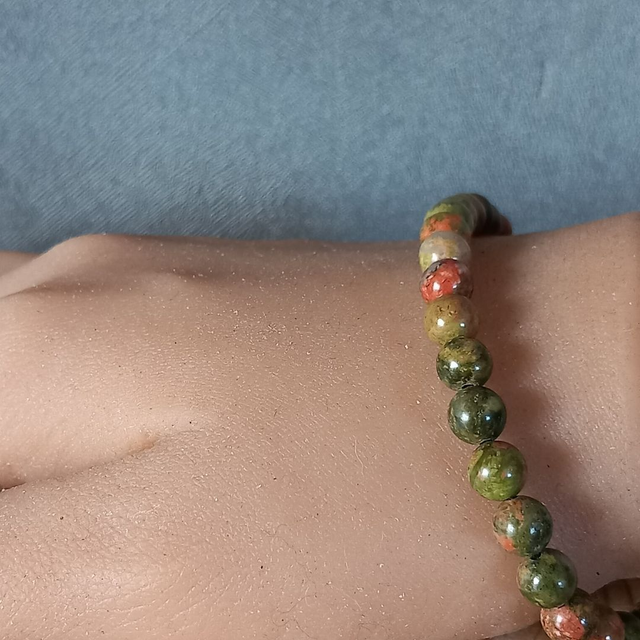 Bracelet ajustable en Unakite