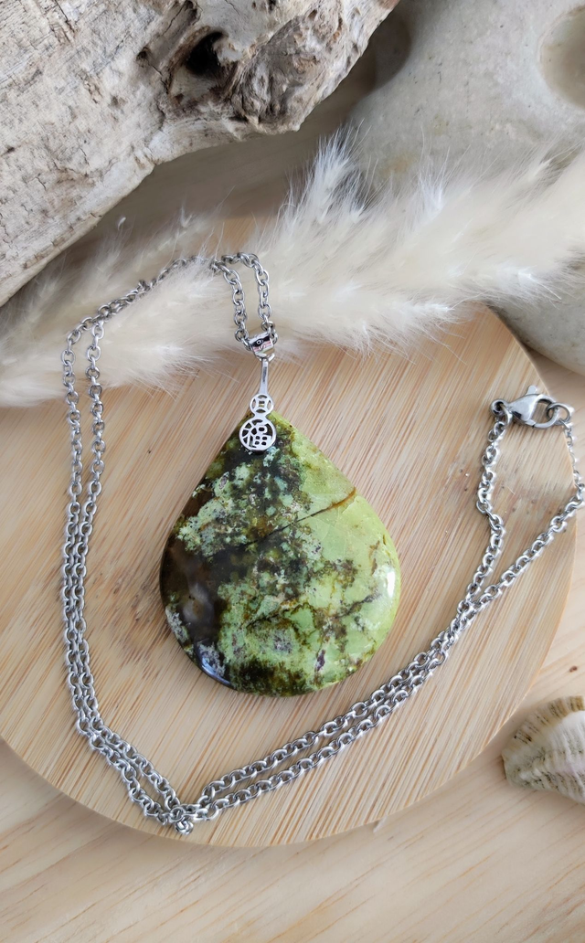 Pendentif Opale verte