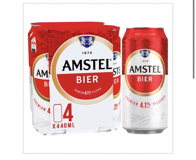 Amstel Lager Beer 4 x 440ml Cans