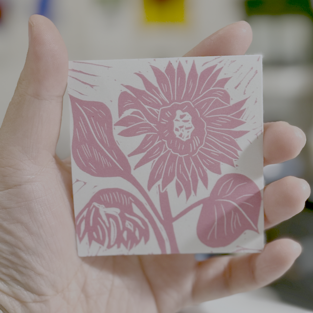Sticker tournesol rose 