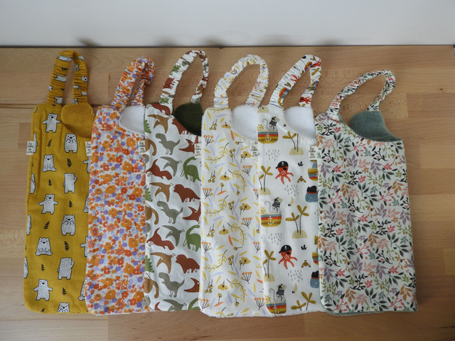 Lot de 3 Bavoirs élastiqués