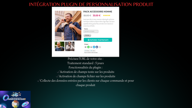 Intégration plugin de personnalisation produit