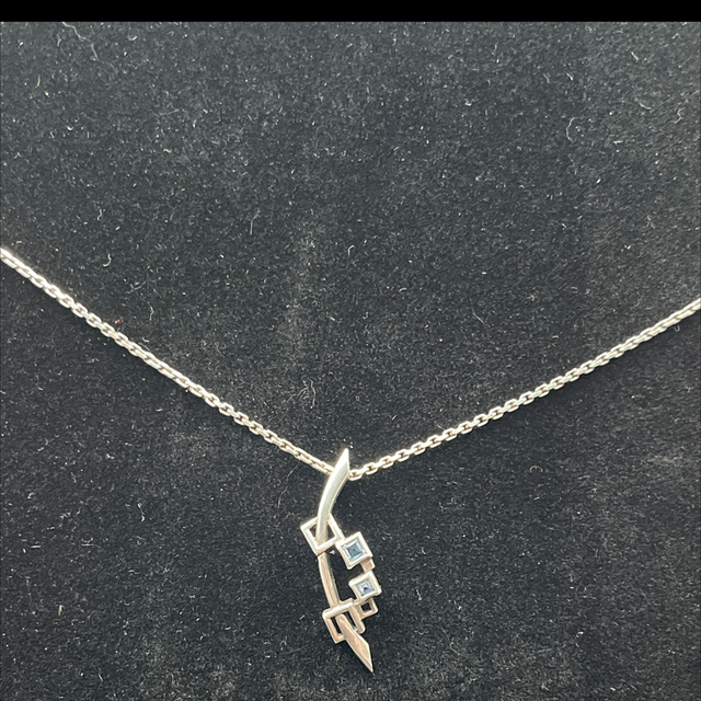 Silver Aquamarine Necklace by Carrick Jewellery, Scotland, Late 20th Century