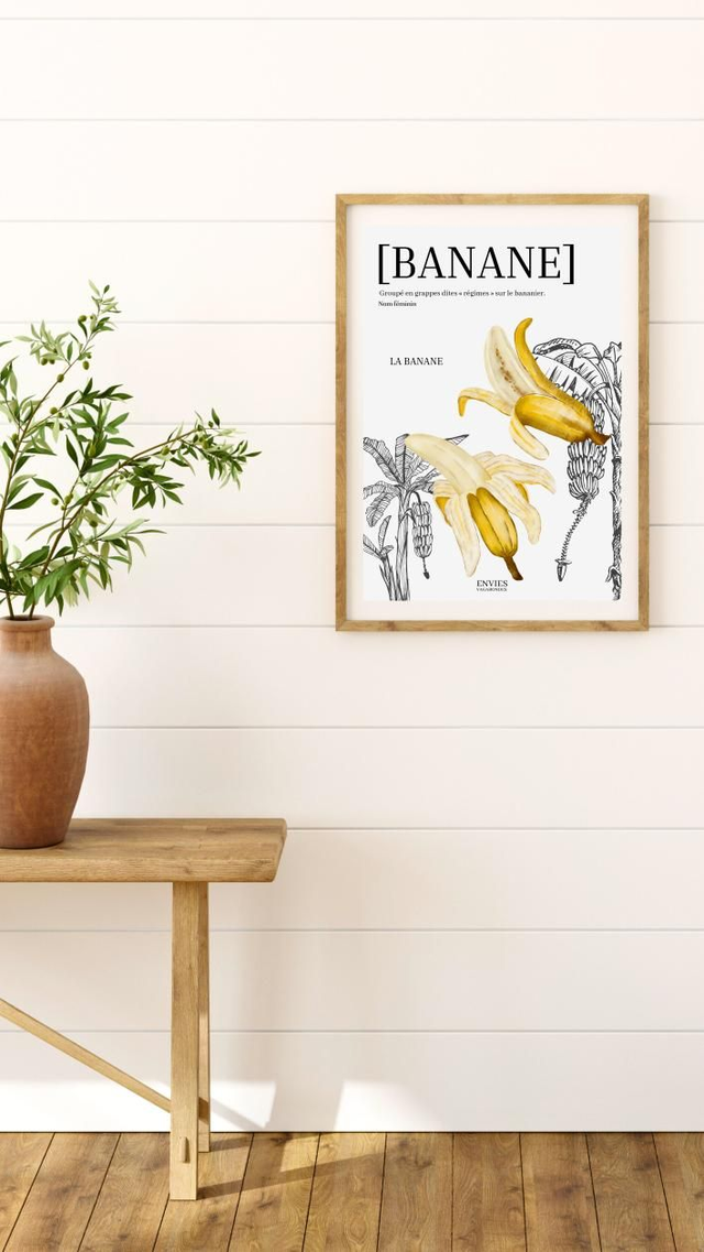 BANANE Affiche décorative