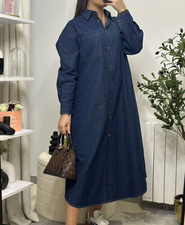 Robe chemise jean