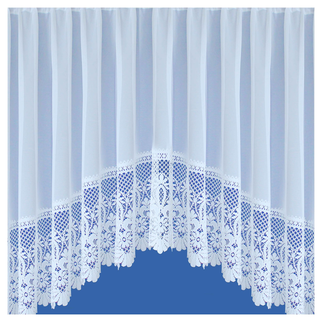 Traditional Brazil Lace Net Curtains Heavy Base Privacy Panels - in Jard and Straight
