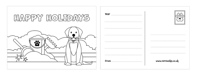 Mr Monks Holiday Post Cards Pack of 5