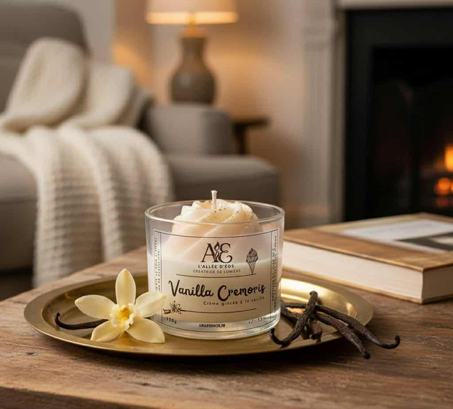 Bougie 3D Vanilla Cremoris - Parfum Vanilla Ice Cream