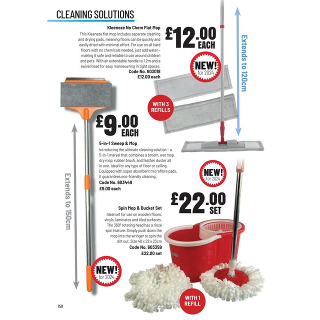 Kleeneze No Chem Flat Mop