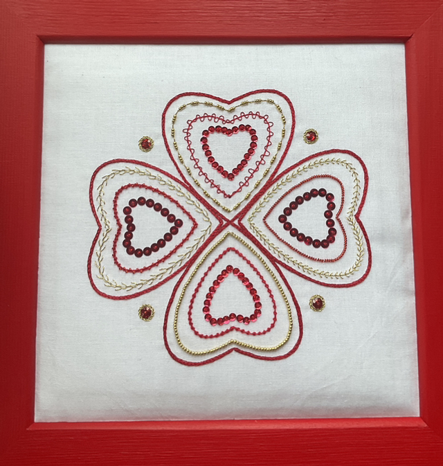 Kit broderie traditionnelle * Cœurs d’Amour *