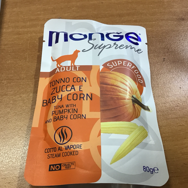 MONGE SUPREME KAT ADULT TONNO ZUCCA E BABY CORN 80GR 8009470006842