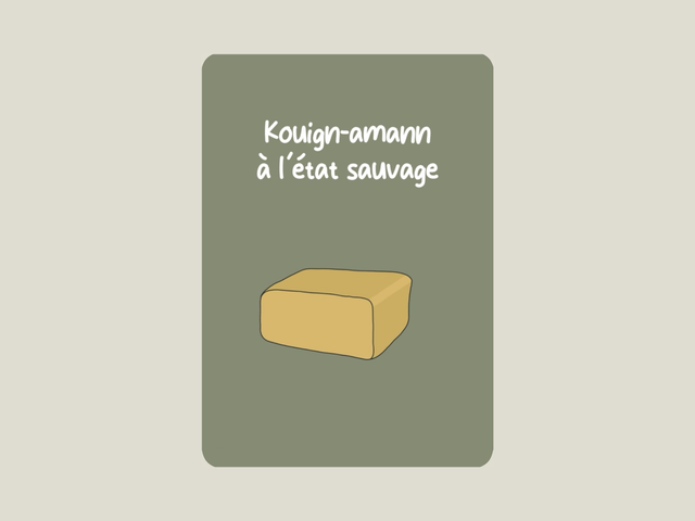 Carte postale &quot; Kouign-amann à l&#039;état sauvage &quot;