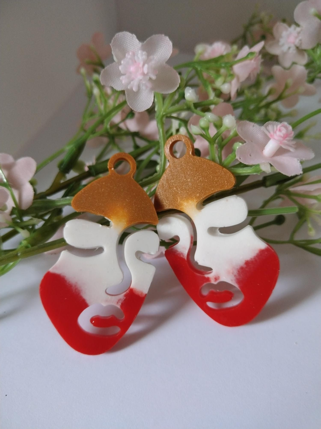 Boucles d'oreilles visage 