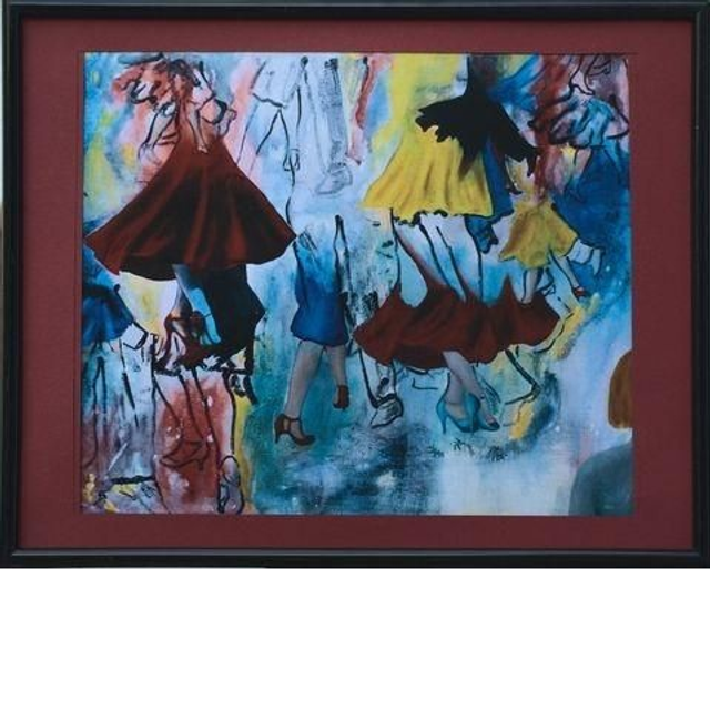 Reproduction Pas de danse (cadre rouge)