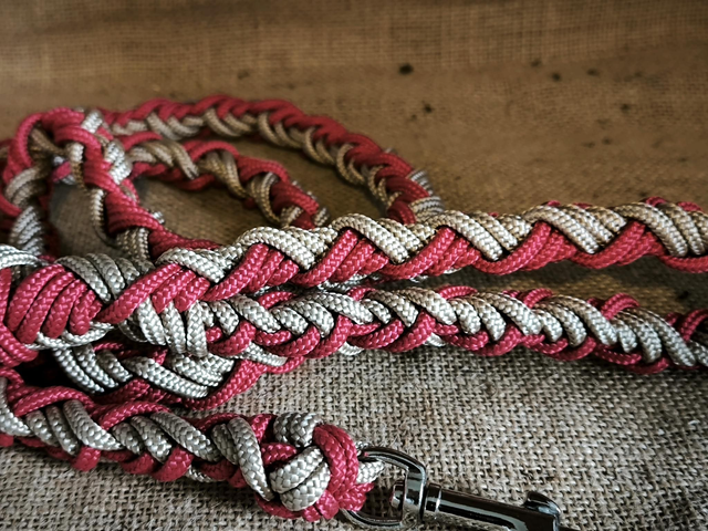 ♥️ Laisse "Rouge & Sable"