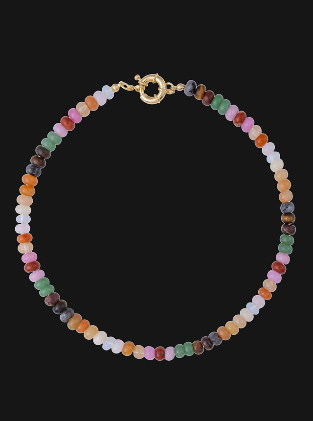 Autumn Rainbow Bon Bon Bead Necklace