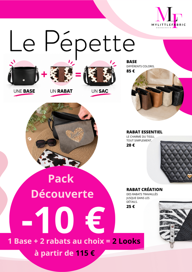 Pack découverte Base noire / 2 rabats au choix