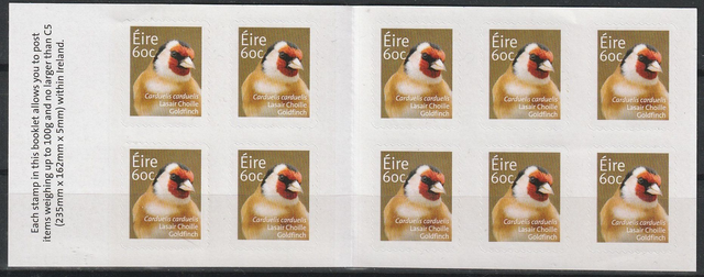 Ireland 2013 Birds,Goldfinch Booklet
