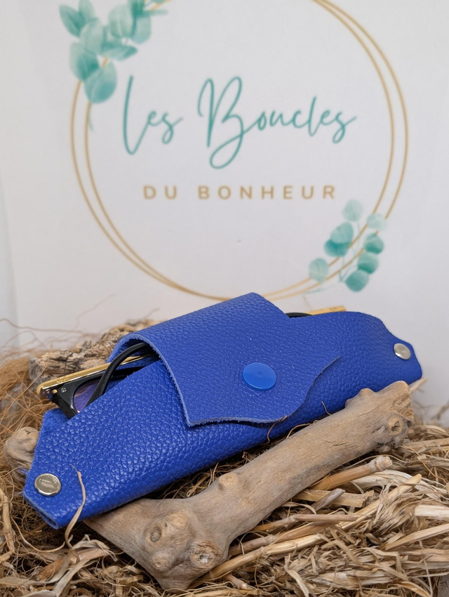 Étui à lunettes bleu roi 