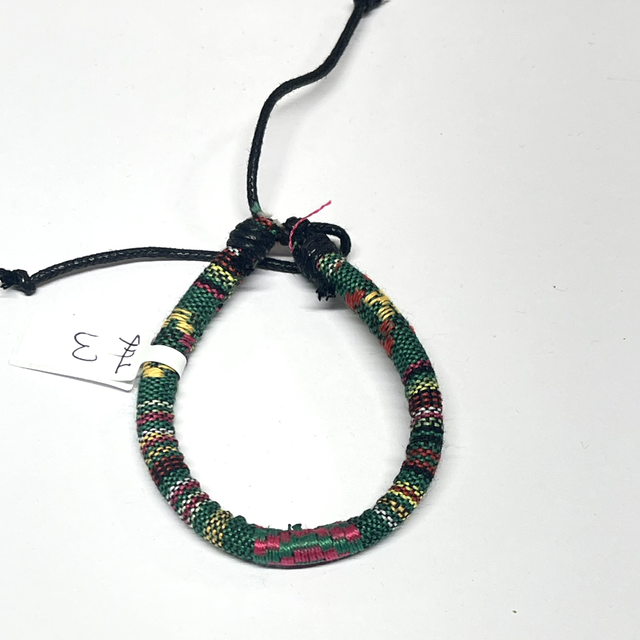 Adjustable Cotton Bracelet - Green 