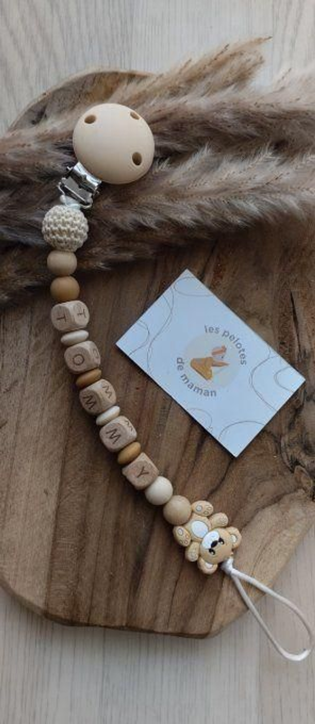 Attache tétine personnalisée 