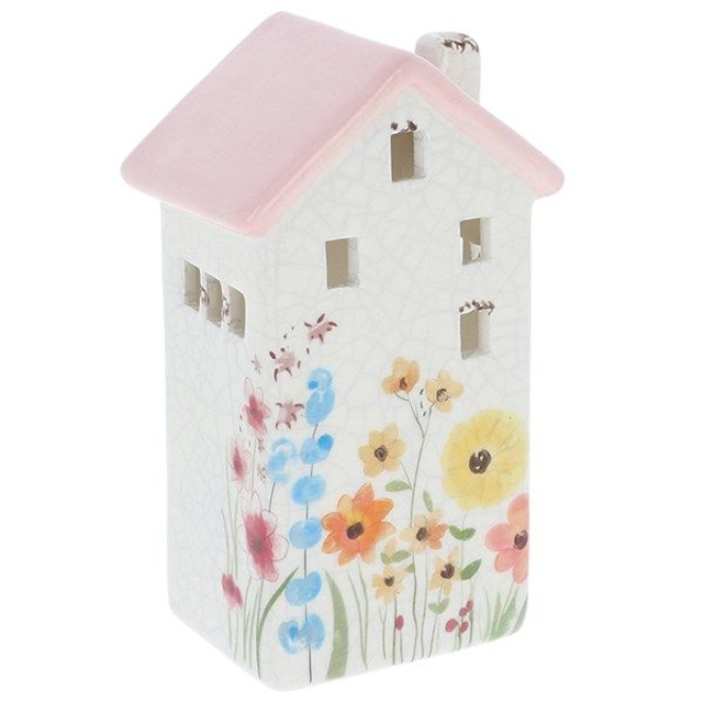 Pottery Tealight Garden House, Small, Pink