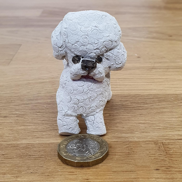 Bichon Frise 1 dog sculpture (standing up)