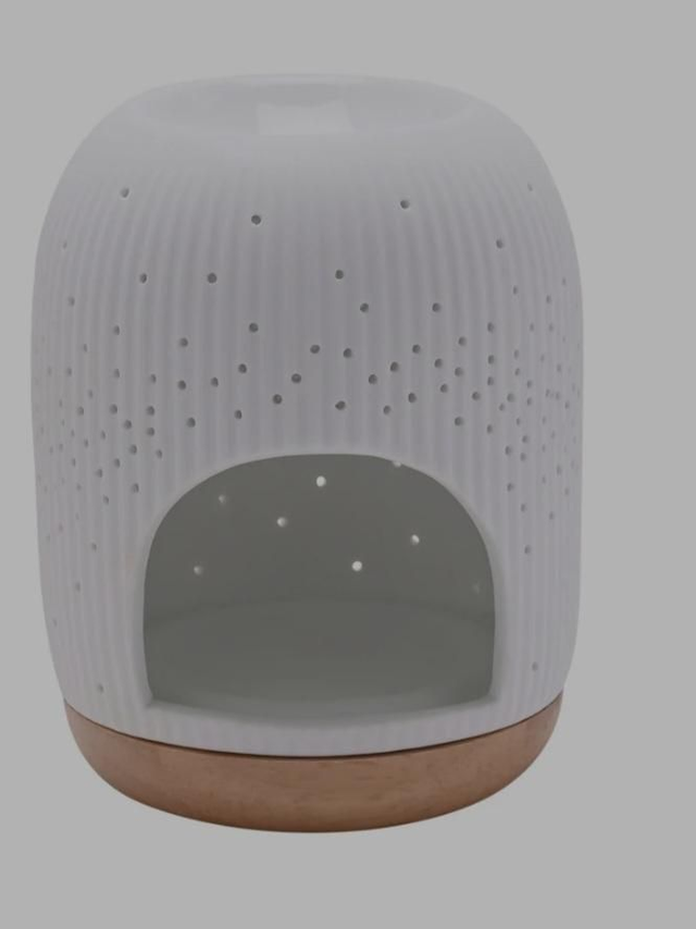 Hestia White ceramic ringed burner 