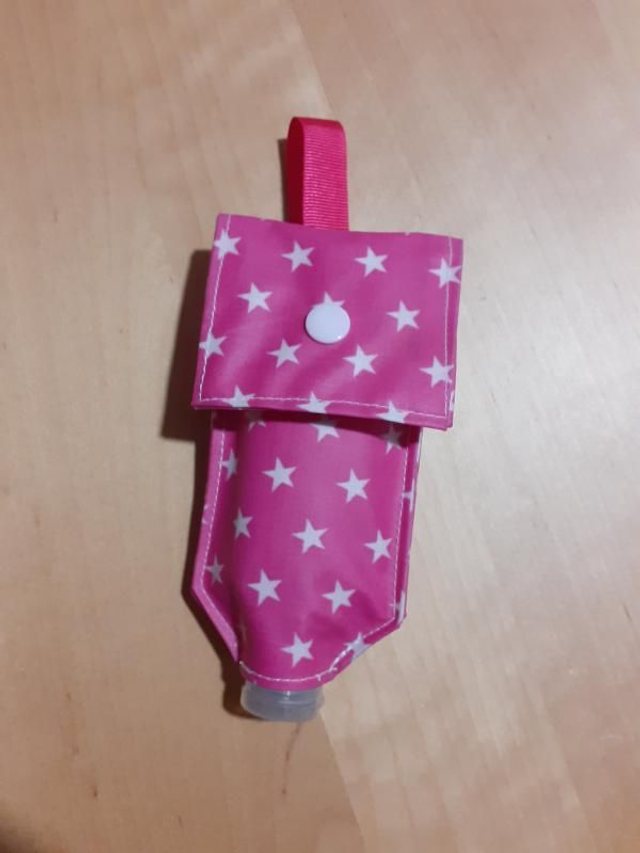 Pochette à gel hydroalcoolique en toile enduite