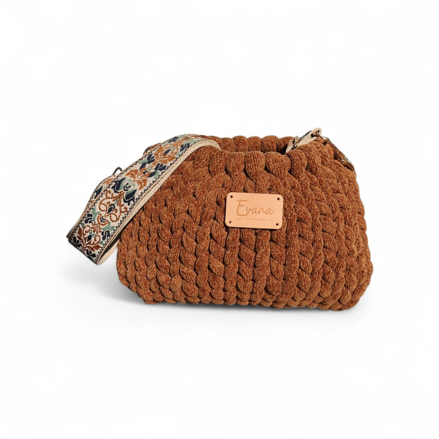 Camela - grande bourse - logo en cuir