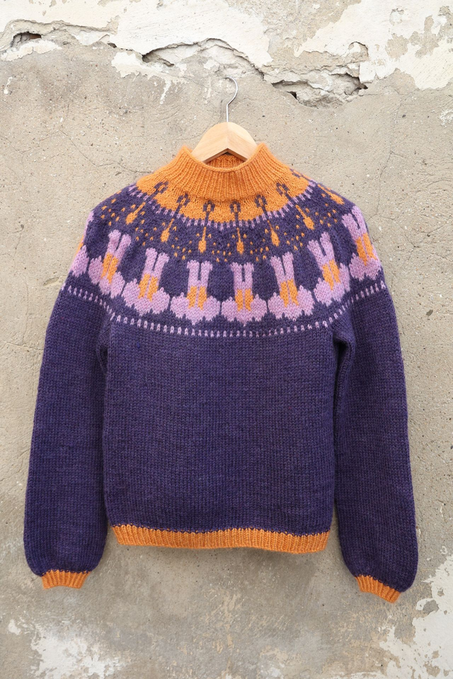 Sveter Linaria - Violet/Orange