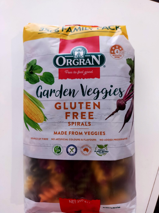 Garden Veggies Spirals Gluten Free Pasta  350g (Orgran)  73847