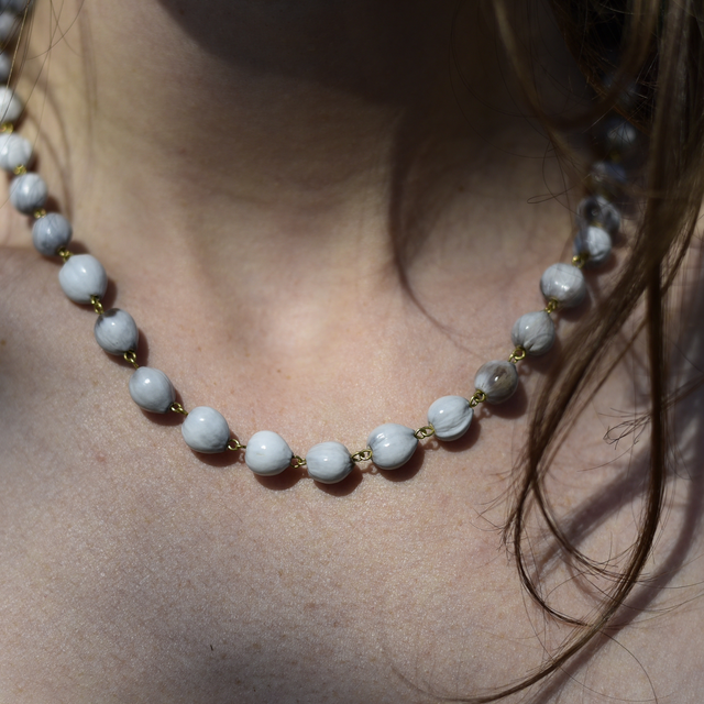 collier Job bleutée 