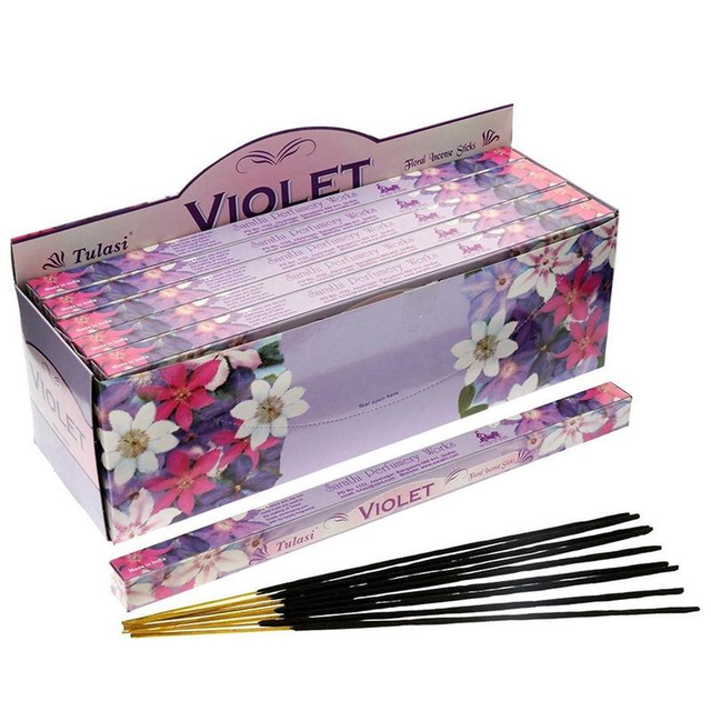 Caja GRANDE  6 uni. Incienso Tulasi Violet