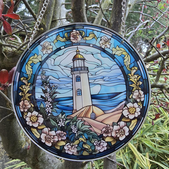 Lighthouse window door wall decor