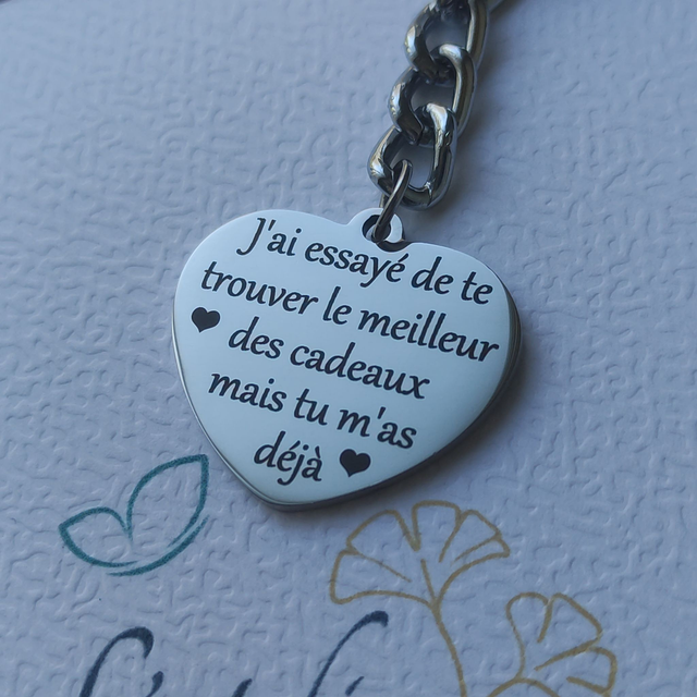 Porte-clés &quot;Cœur cadeau&quot; 