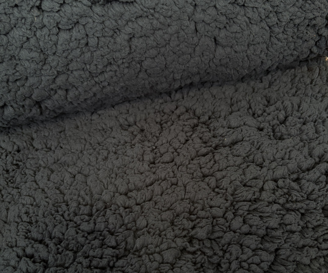 Black Super Fluffy Sherpa Fleece
