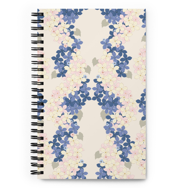 Spiral notebook - Lilac Vine - Cream