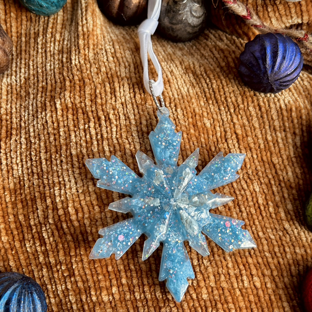 Snowflake Decoration - Blue and White 