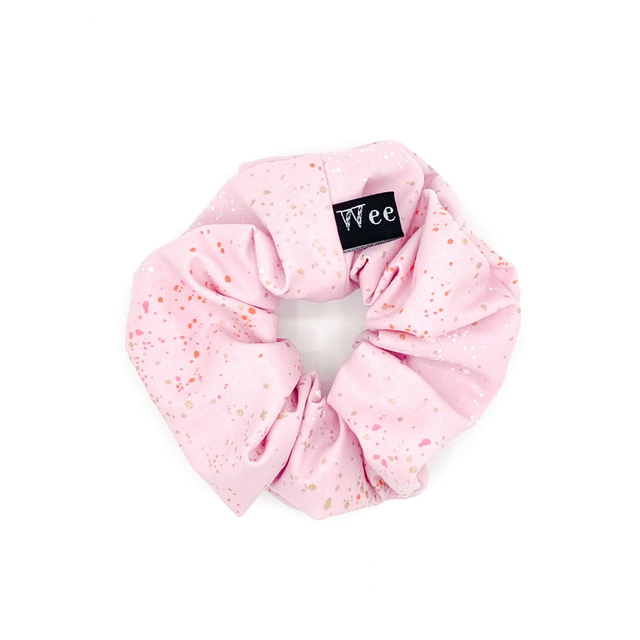 Rightsized Scrunchie - Pink Metallic Gold (Sakura) Speckle - Japanese Cotton