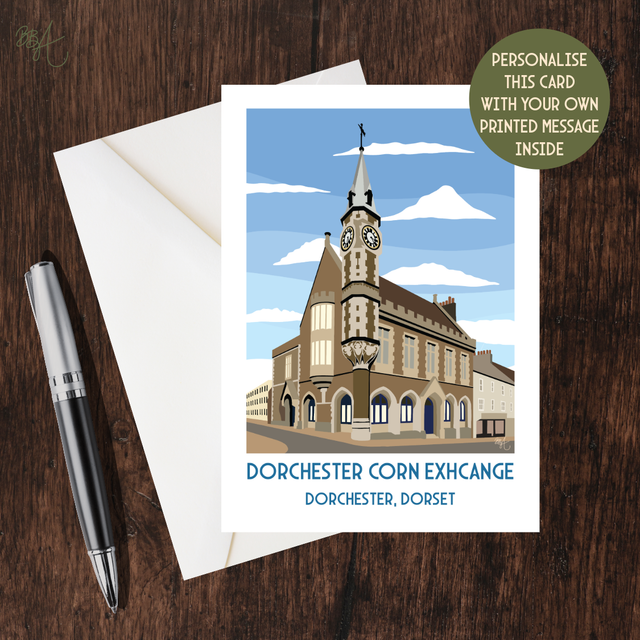 Dorchester Corn Exchange, Travel Poster Card
