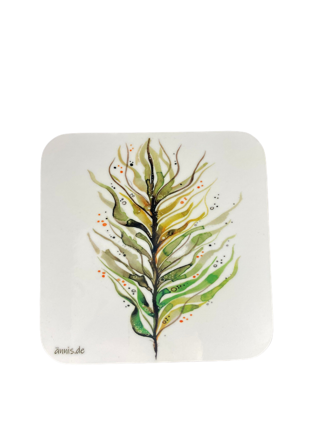 Untersetzer "Grüne Feder"