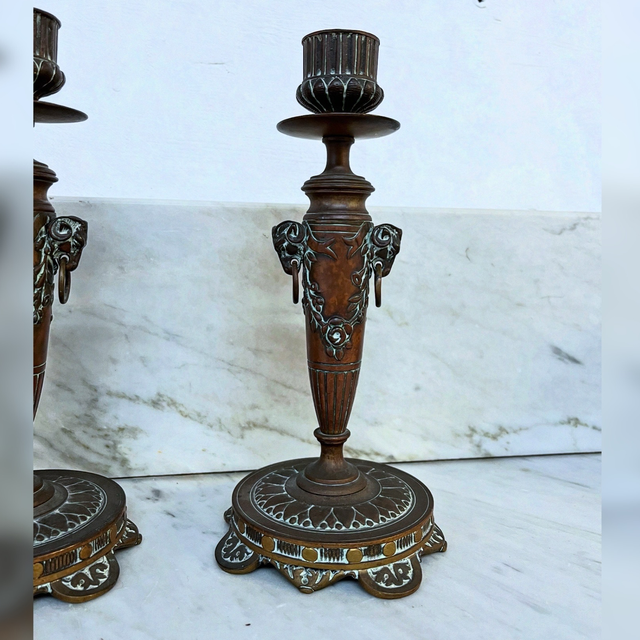 A Refined Pair Of 19th Century French Candlesticks