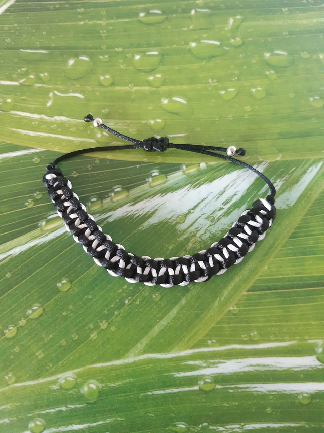 Armband silber schwarz