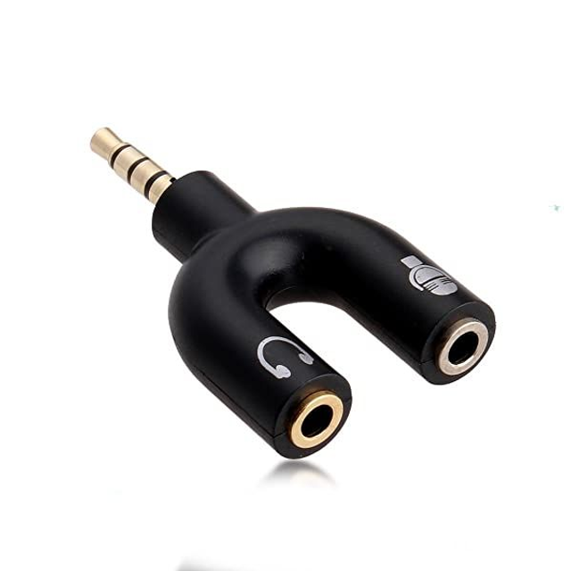 Adaptador tipo "Y" Micrófono / audífonos