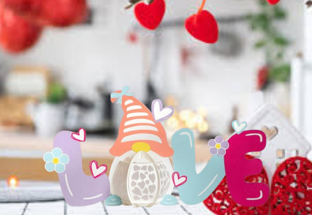 Lanterne Gnome Love 2 St Valentin