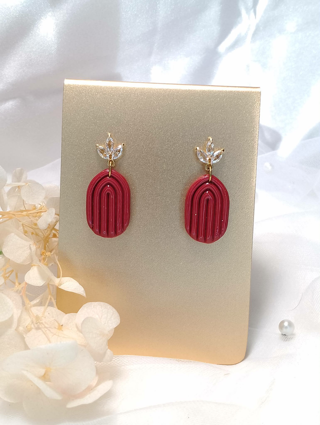 Boucles d'Oreilles " Arc en Ciel Rubis"