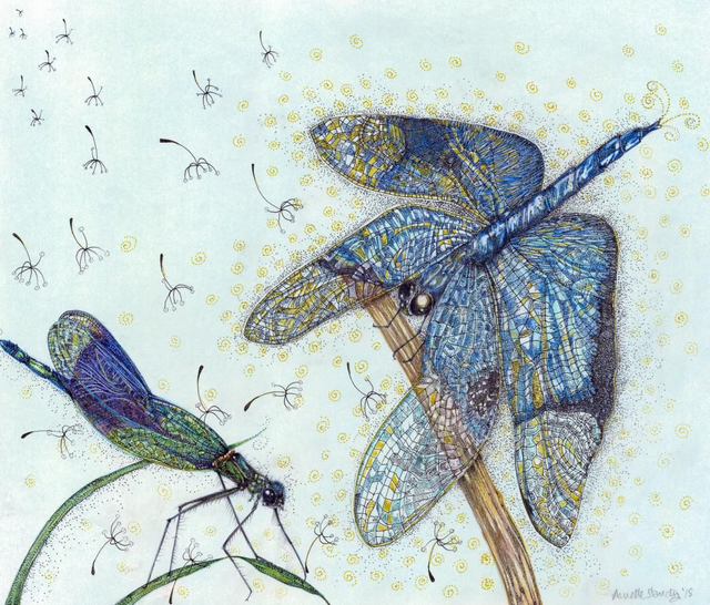 Blue damsels Original SOLd