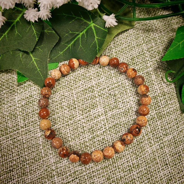 Bracelet 6mm jaspe paysage
